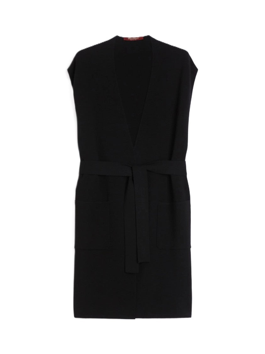 Max Mara Tailored Black Vest With V-Neckline