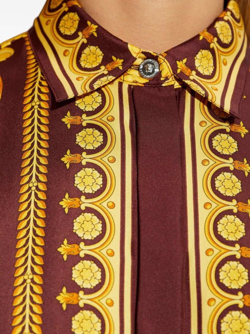 Versace Silk And Nylon Blend Knit Top