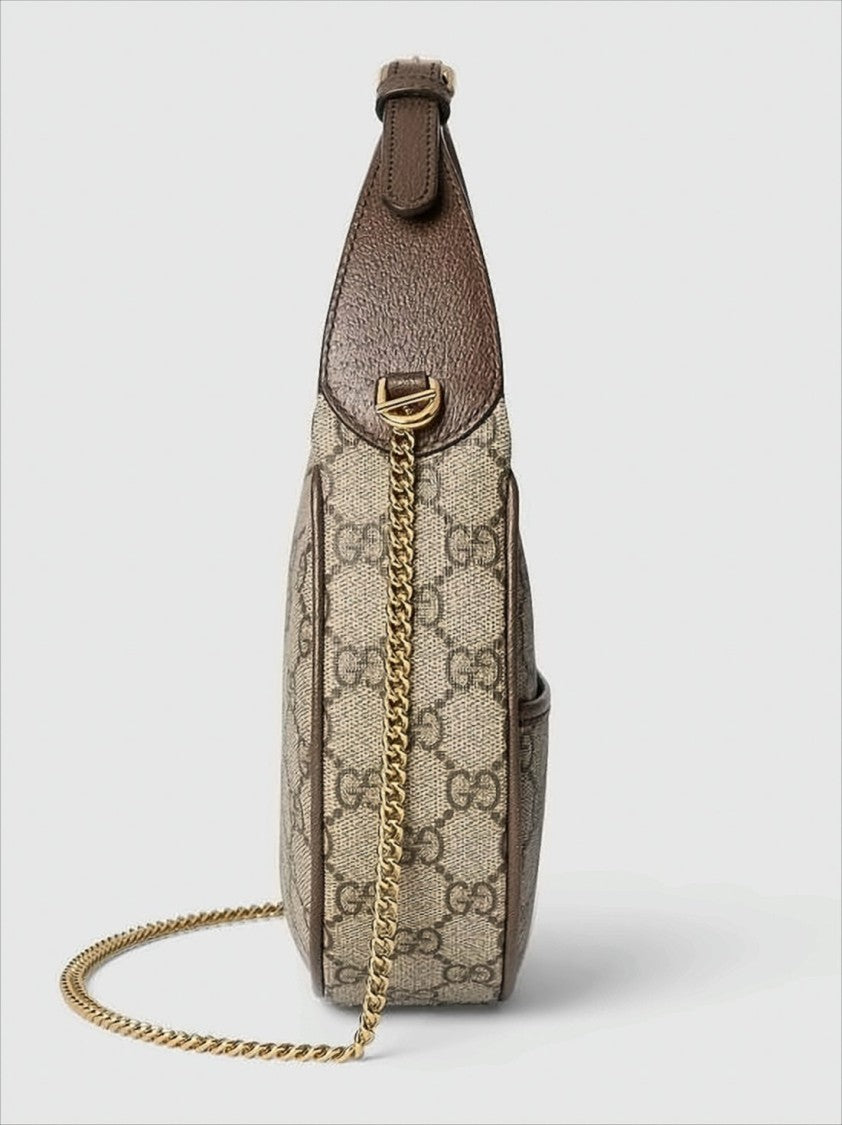 Gucci Crescent-Shaped Canvas Shoulder Bag