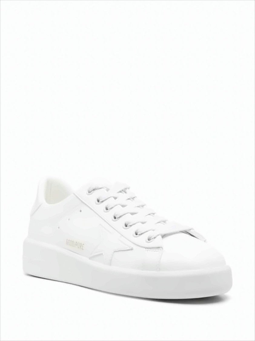 Golden Goose Minimalist White Sneakers With Subtle Star Detail