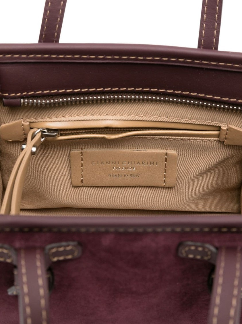 Gianni Chiarini Structured Bordeaux Shopper Bag