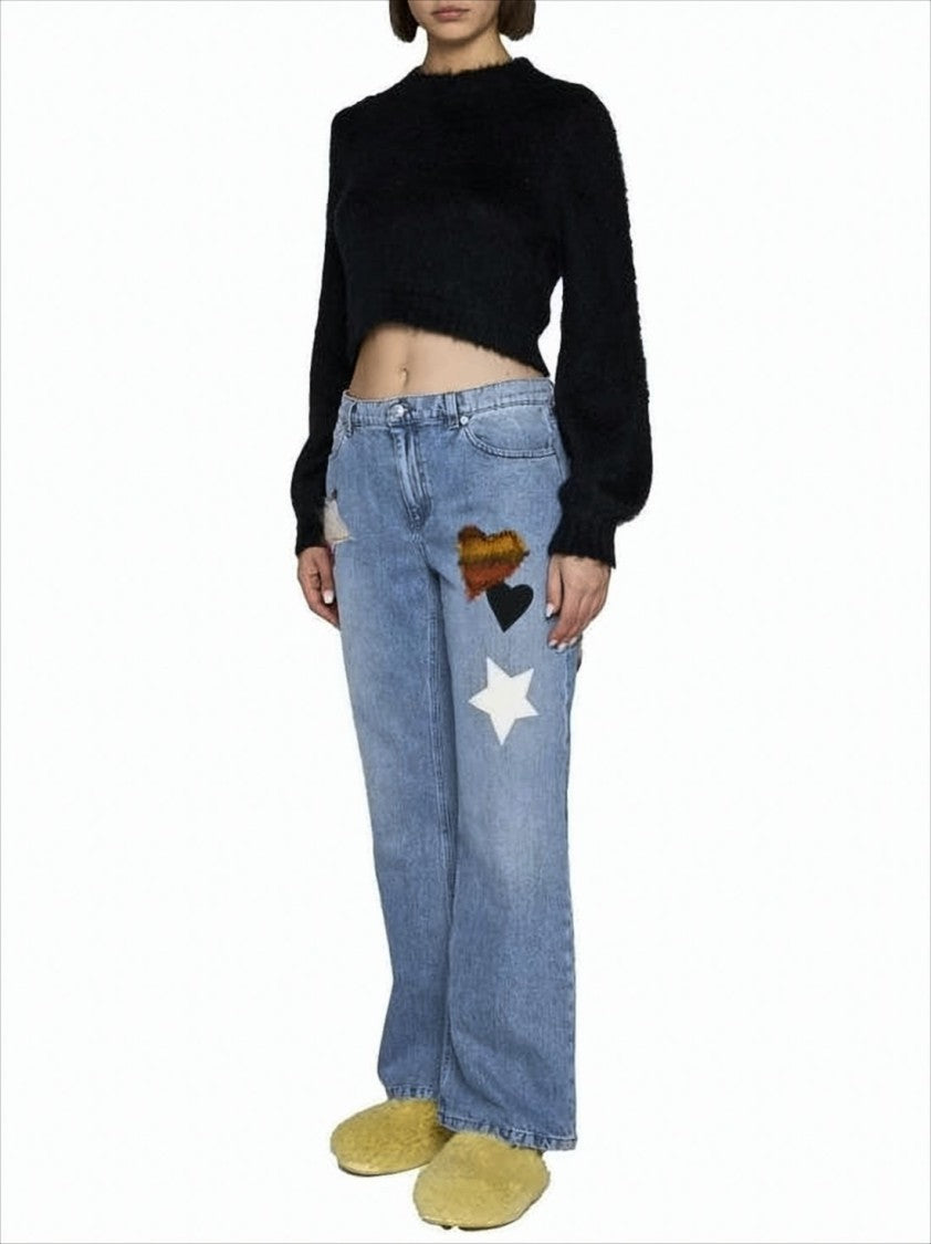 Marni Cropped Textured Knit Sweater