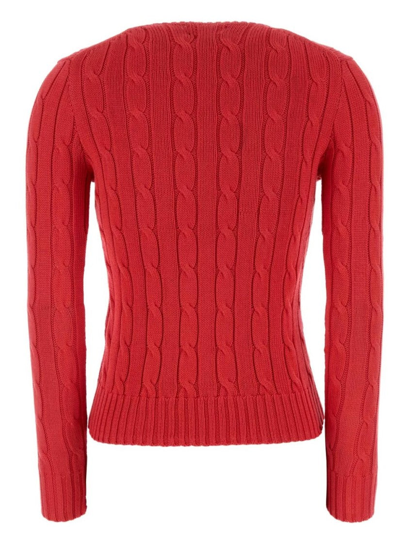 Polo Ralph Lauren Long-Sleeved Crew-Neck Sweater With Textured Cable Knit