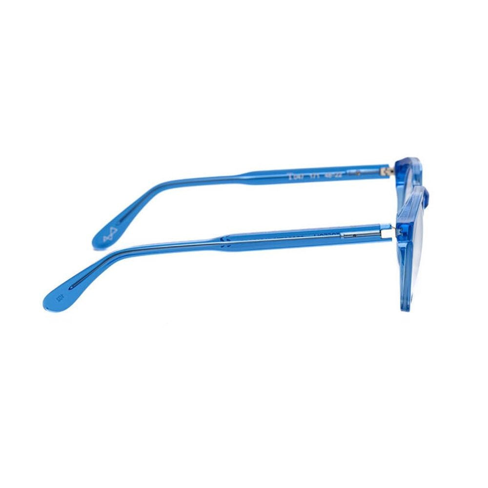 Toffoli Costantino T047 Rounded Phantos Sunglasses In Transparent Blue Acetate