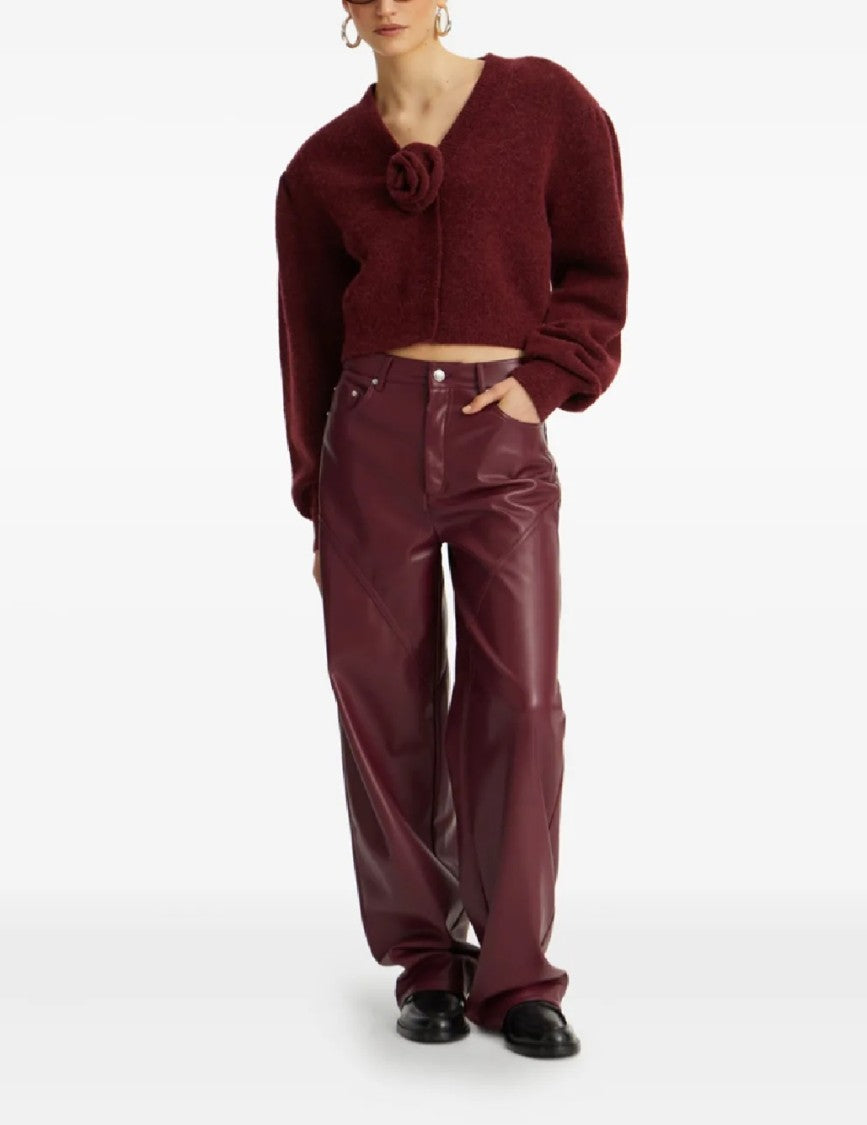 Rotate Mid Waisted Piping Pants