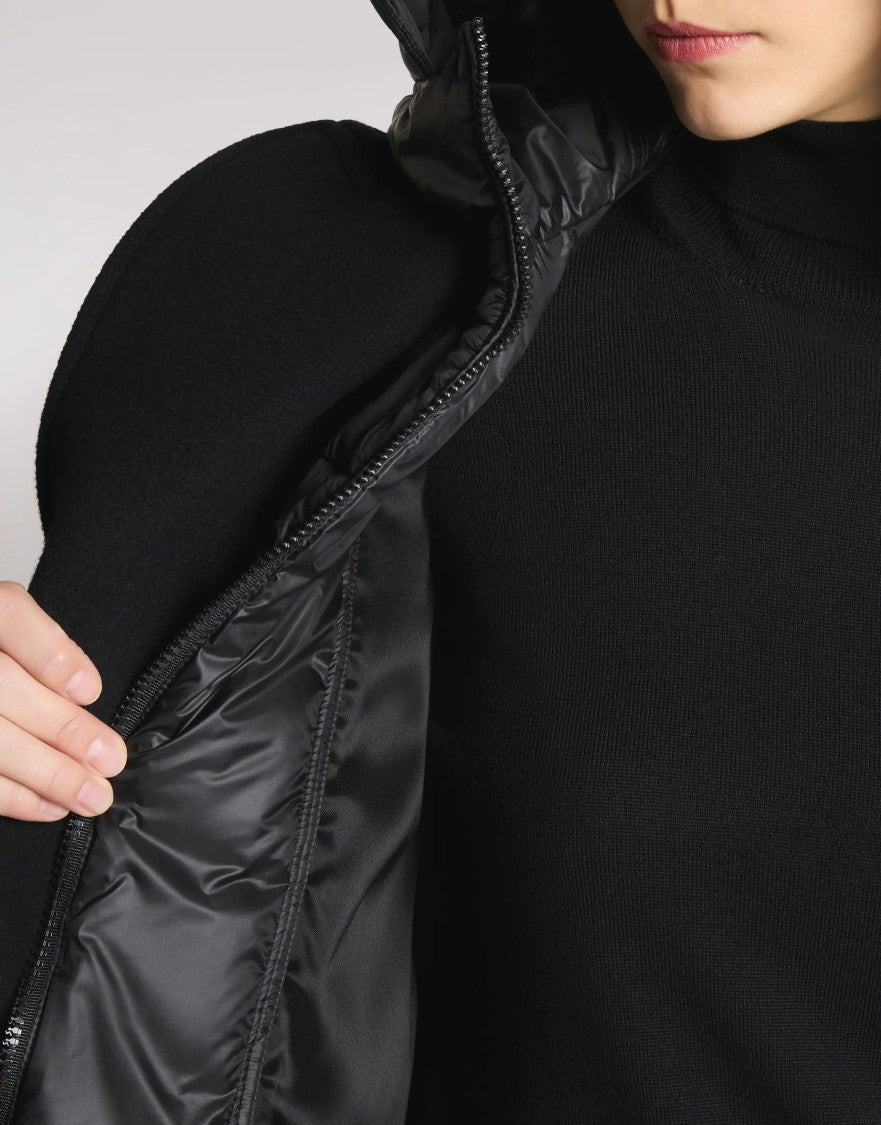 Fay Nylon-Blend Front Hook Coat