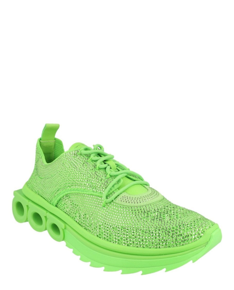 Ferragamo Gancini Knit Low-Top Sneakers