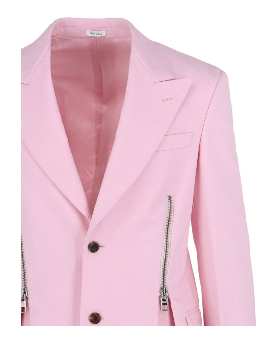 Alexander Mcqueen Double-Zip Peplum Blazer