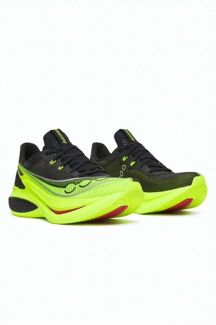 Saucony Aerodynamic Green Sneakers With Cushioned Sole