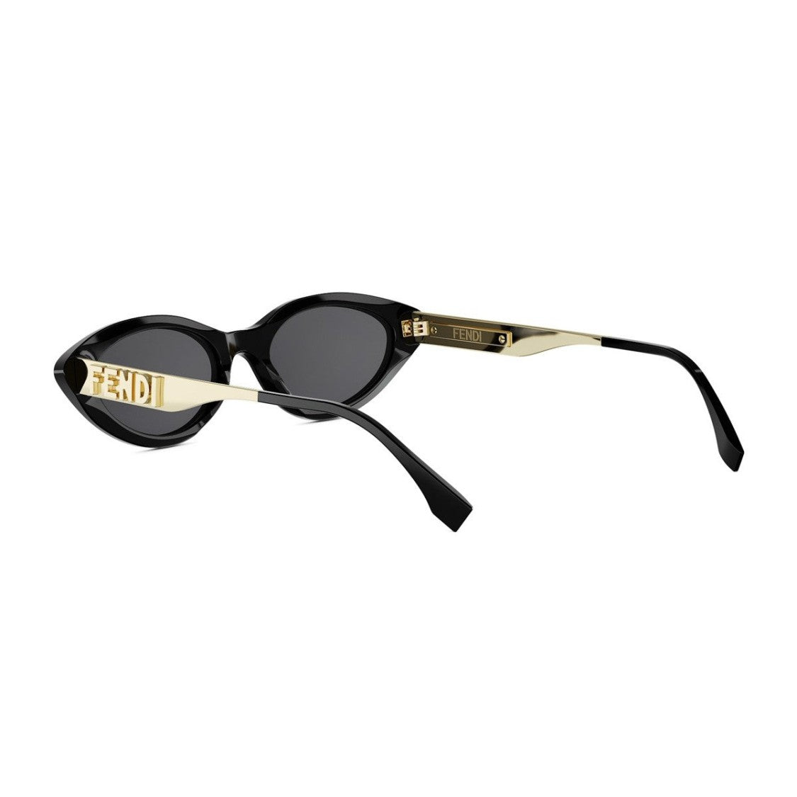 Fendi Black Fendigraphy Acetate Cat-Eye Sunglasses