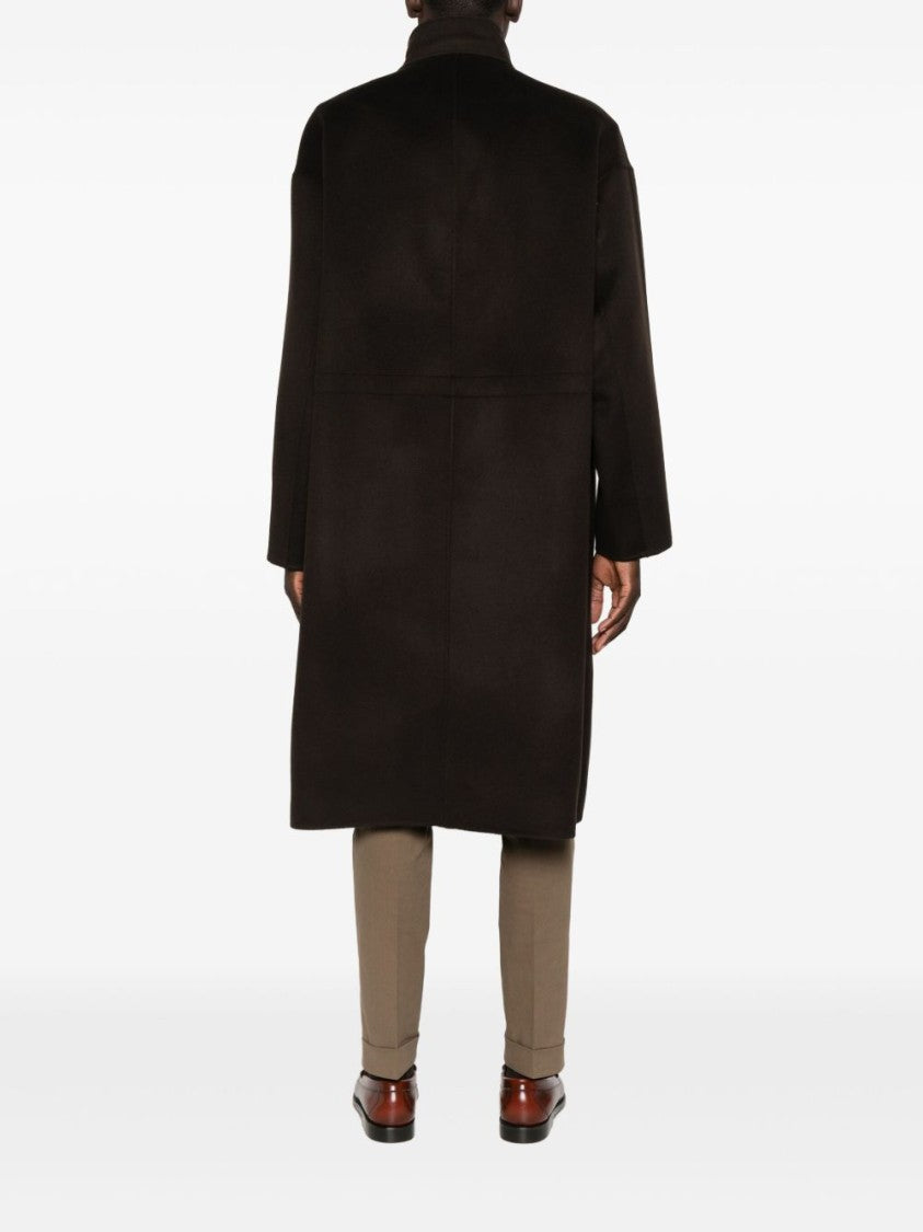 Emporio Armani Double-Breasted Wool-Cashmere Blend Coat