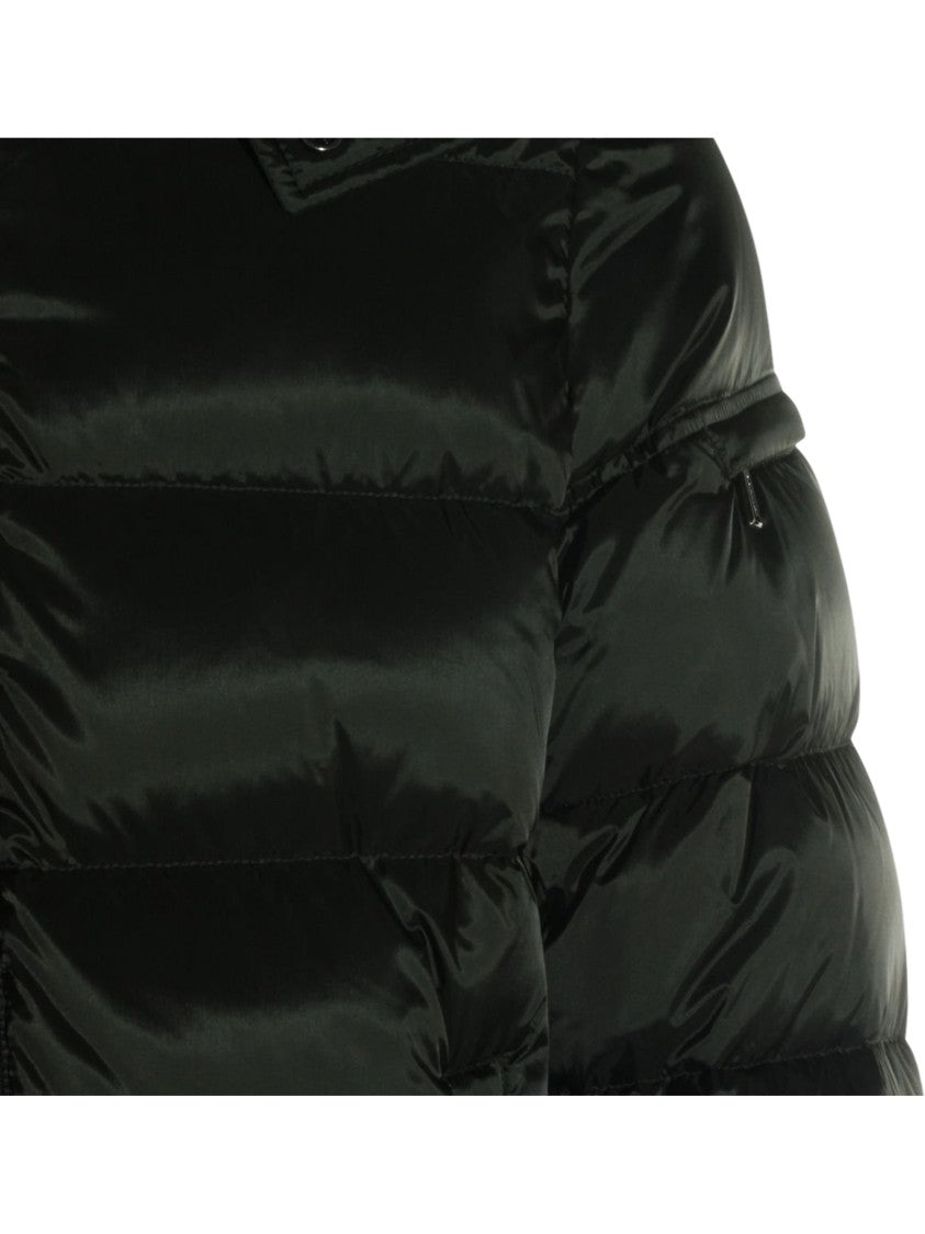Moorer Quilted Hooded Jacket With Detachable Hood And Zippered Pockets