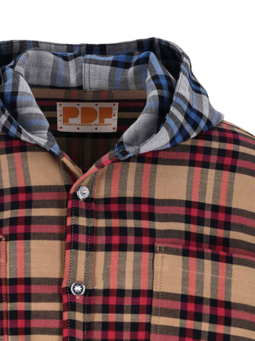 Pdf Striped Hooded Shirt – Multicolor