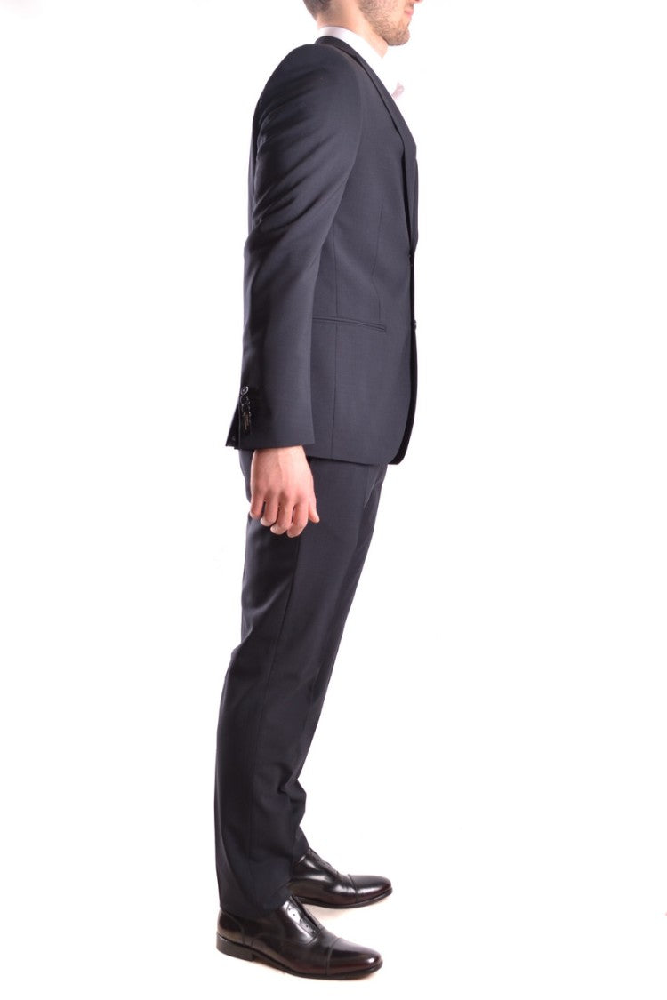 Daniele Alessandrini Tailored Dark Blue Jacket With Notch
