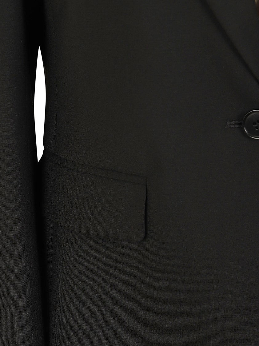 Max Mara Black Pure Wool Natural Stretch Blazer