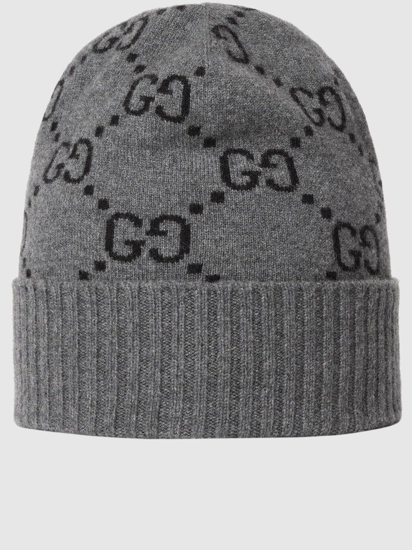Gucci Grey Nuancie Knitted Double G Beanie