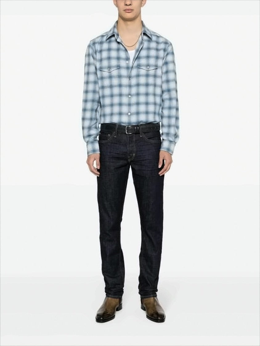 Tom Ford Straight-Leg Indigo Wash Denim Pants