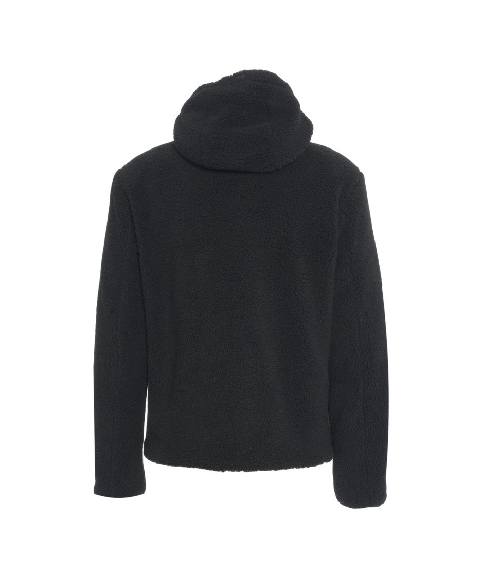 Herno Teddy Jacket With Drawstring Hood And Plush Texture