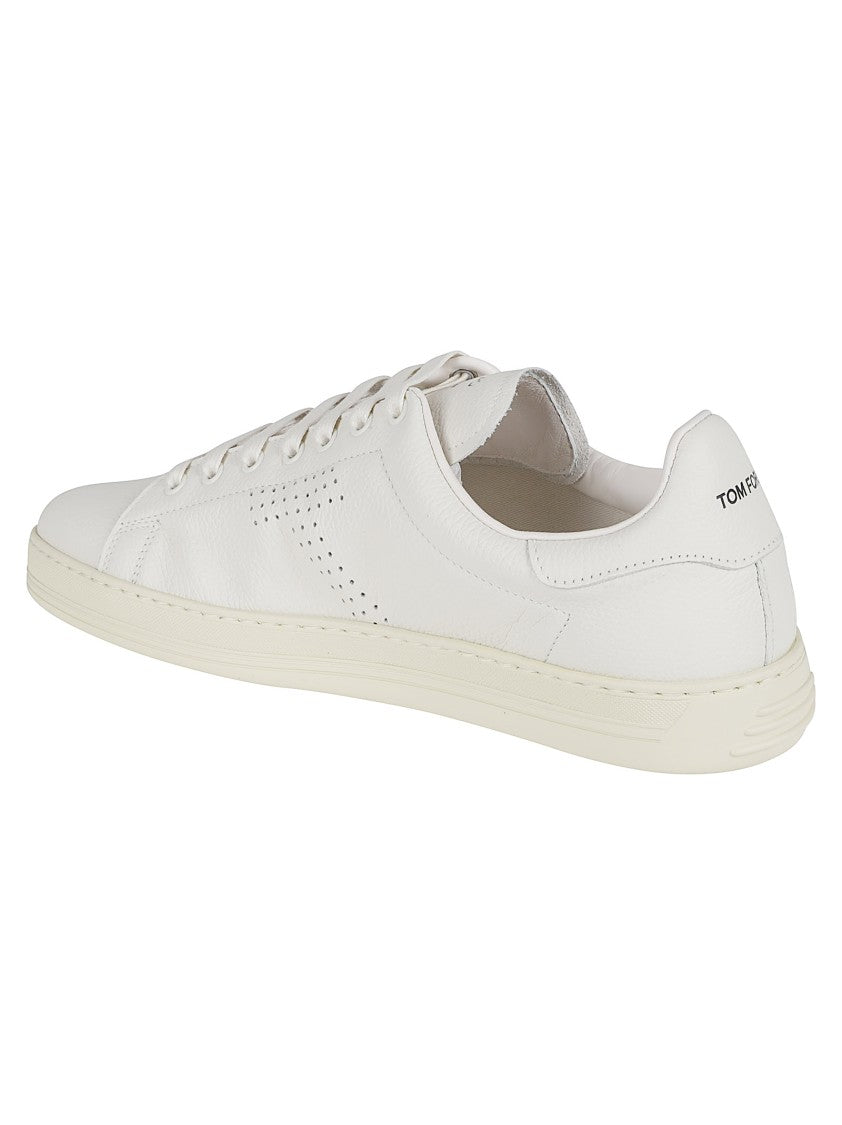 Tom Ford Low-Top Sneakers With Perforated Logo Design And Rubber Sole