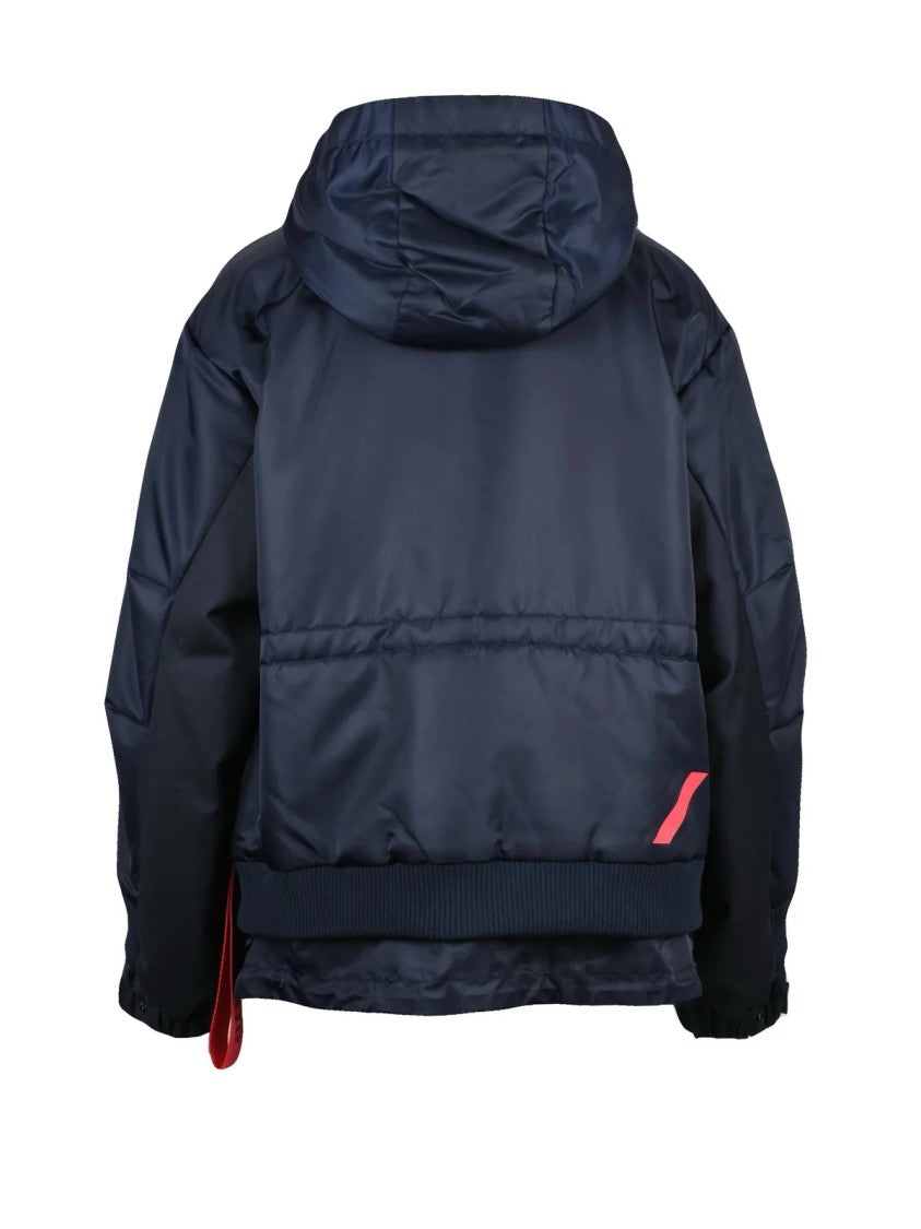 After Label Padded Short Jacket With High Collar And Hood