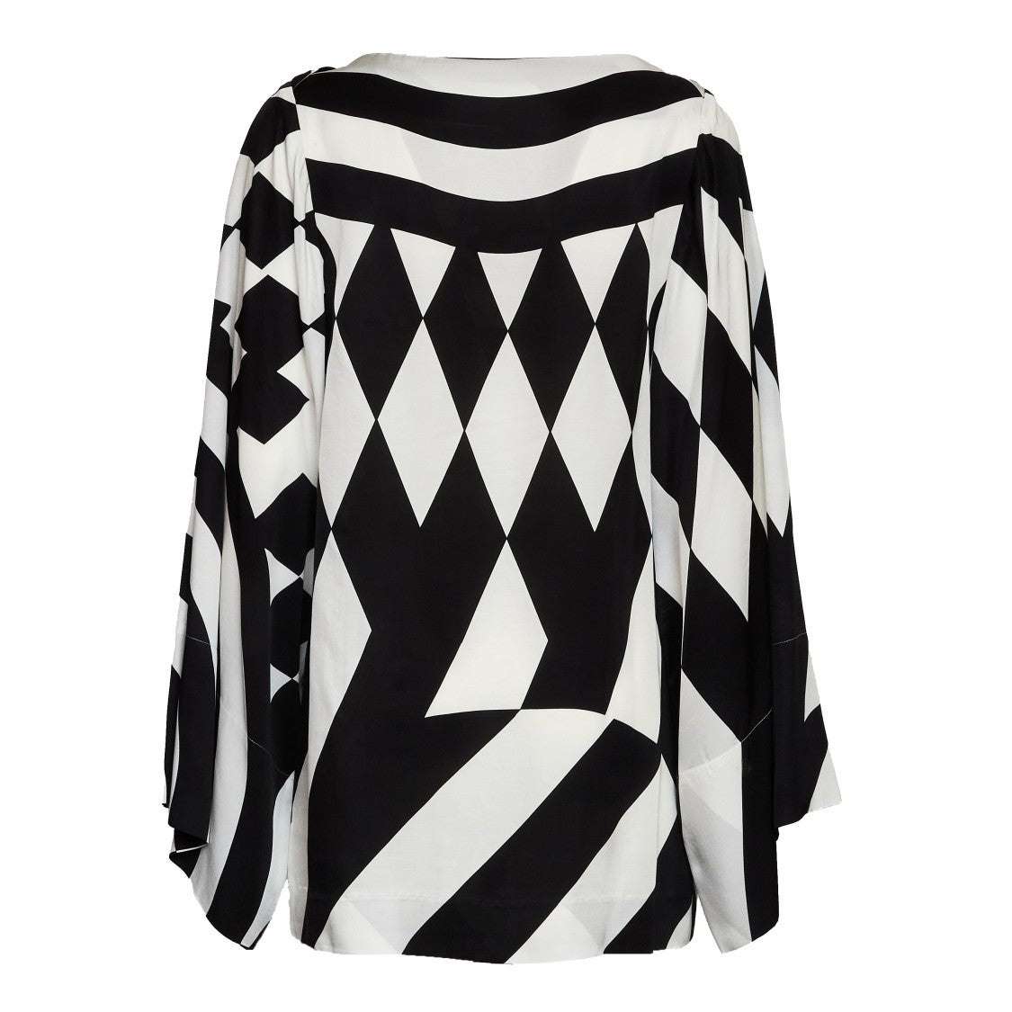 Dries Van Noten Charlie Geometric Print Boat Neck Top