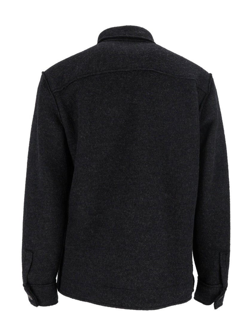 Xacus Black Virgin Wool Shirt