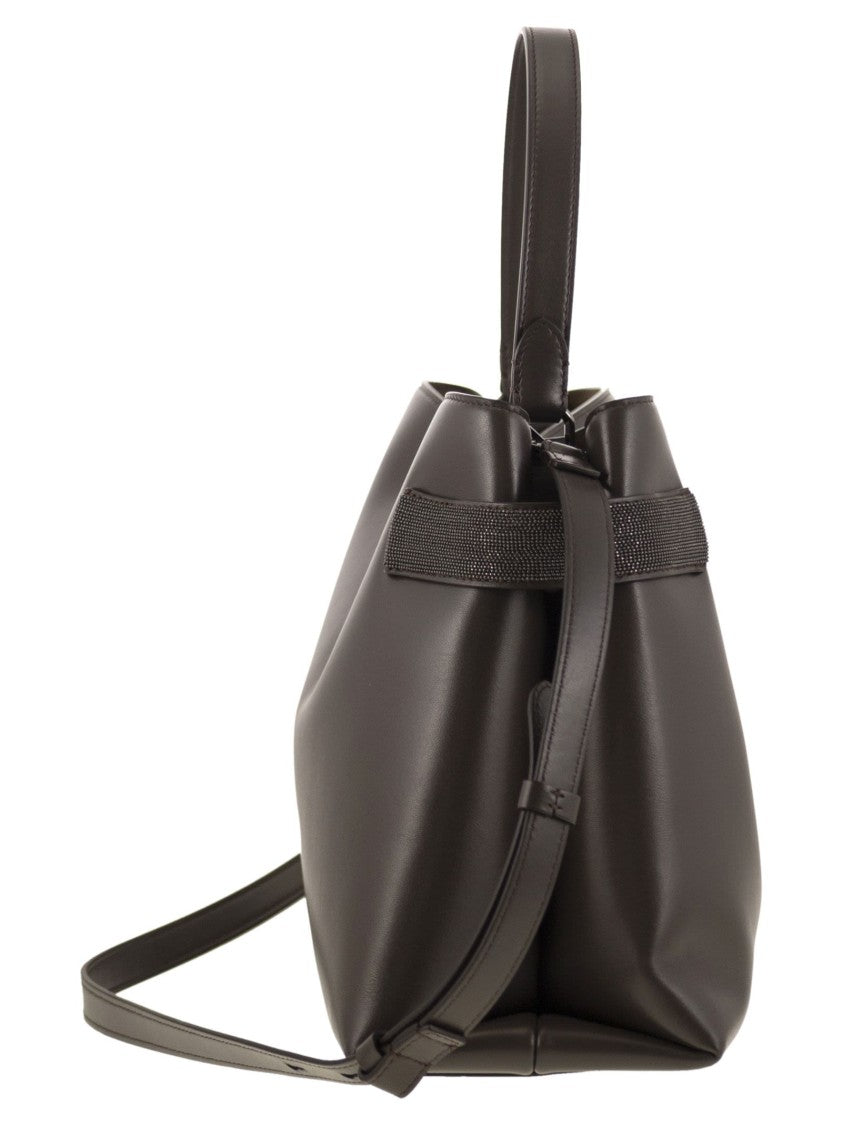 Brunello Cucinelli Top-Handle Essence Bag In Calfskin