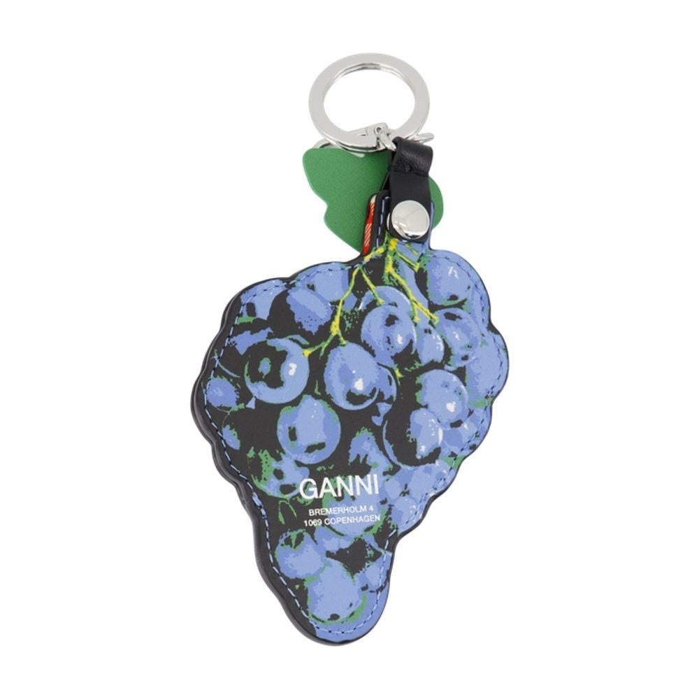 Ganni Grape Wallet - Leather - Blue