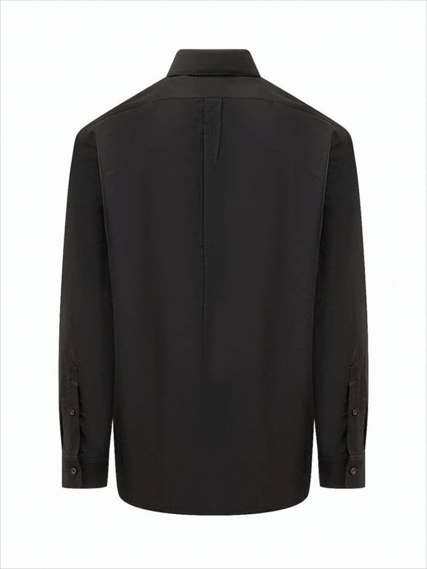 Givenchy Long-Sleeve Black Button-Down Shirt With Subtle Logo