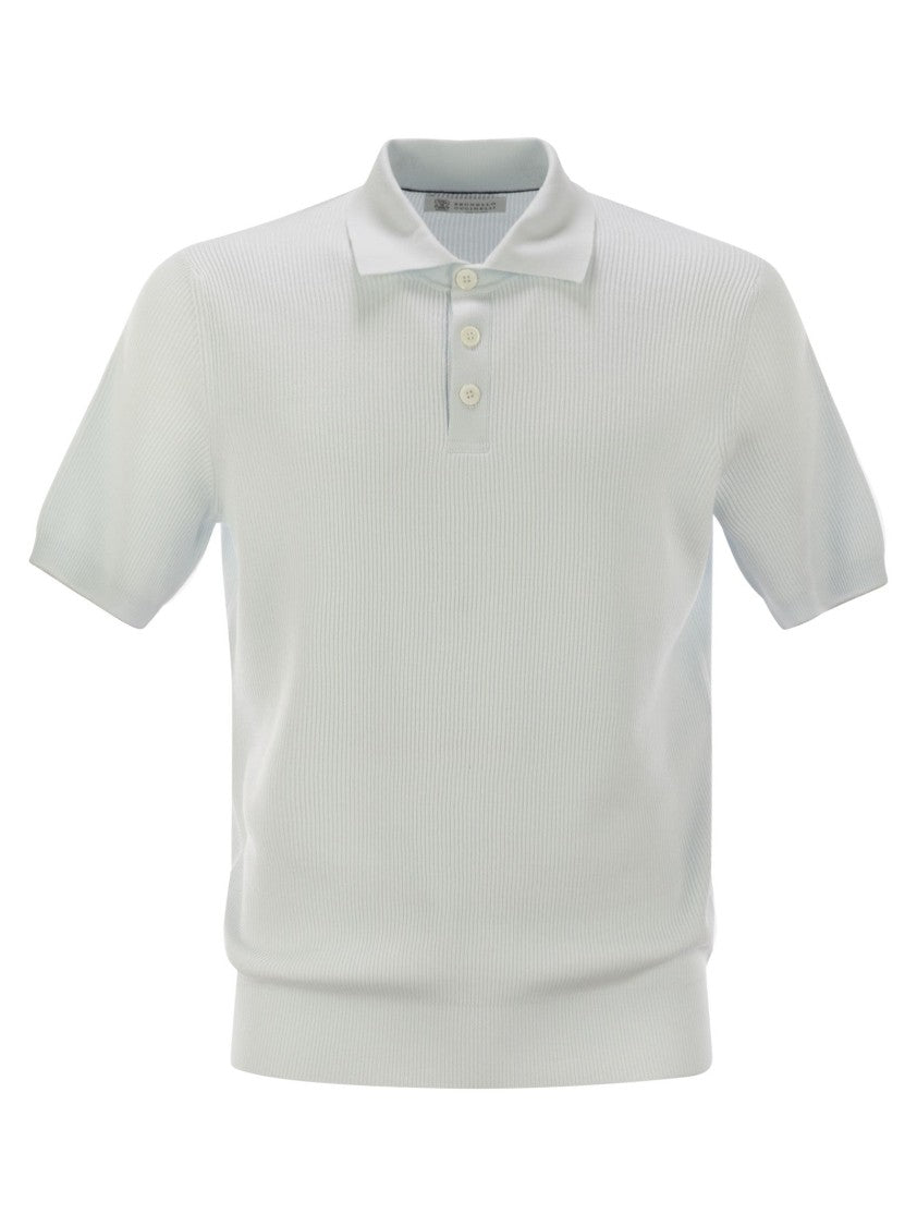 Brunello Cucinelli Ribbed Cotton Polo-Style Jersey