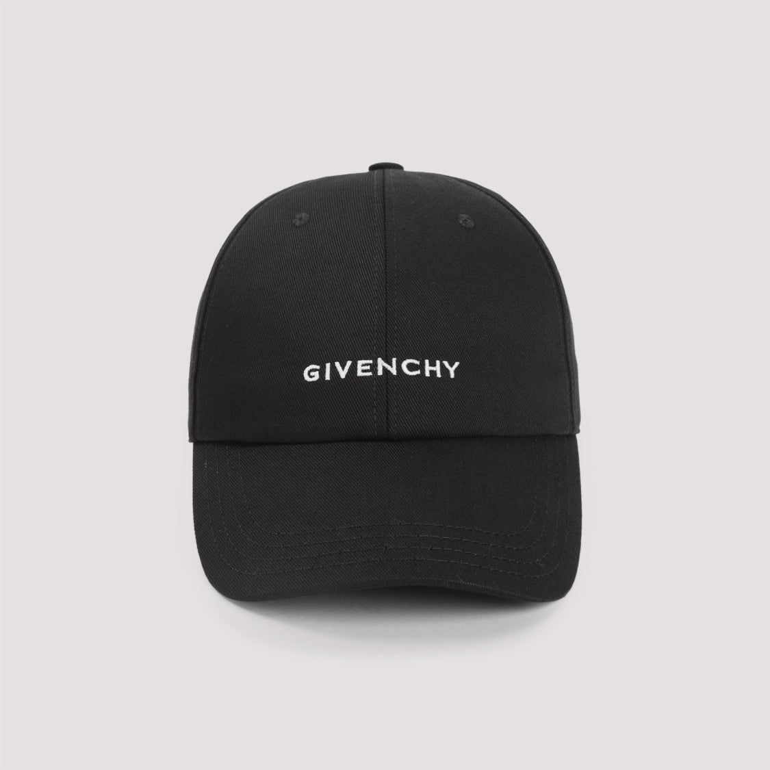 Givenchy Black Cotton W Curved Cap