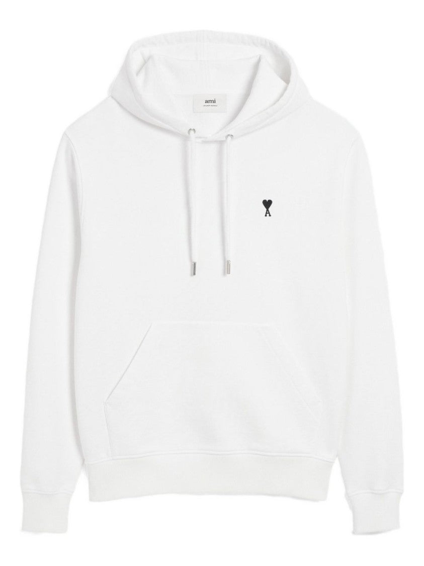Ami Paris Minimalist White Hoodie