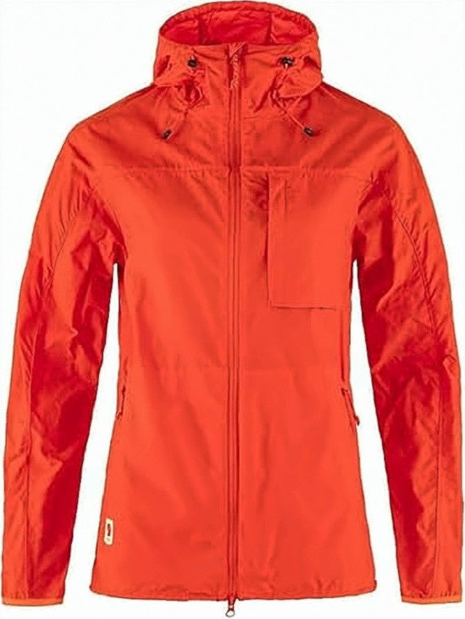 Fjallraven Functional Hooded Orange Jacket With Silhouette
