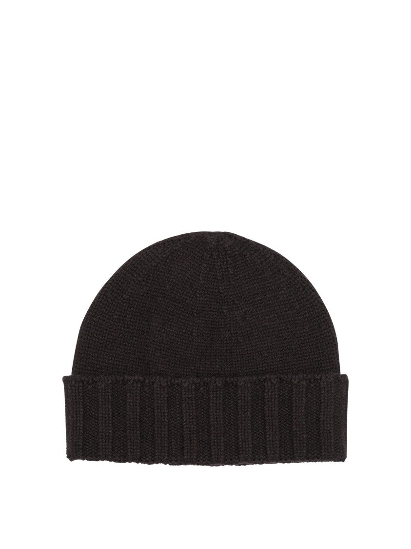 Drumohr Ribbed Cashmere Hat With Fold-Over Brim