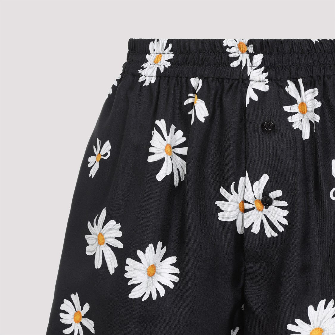 Moschino Relaxed-Fit Silk Daisy Print Shorts