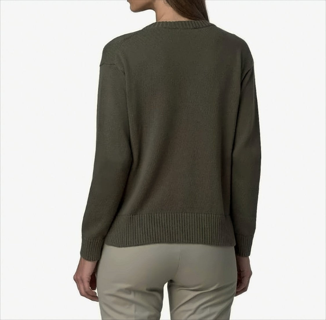 K-Way Cashmere-Blend V-Neck Sweater With Ribbed Detailing