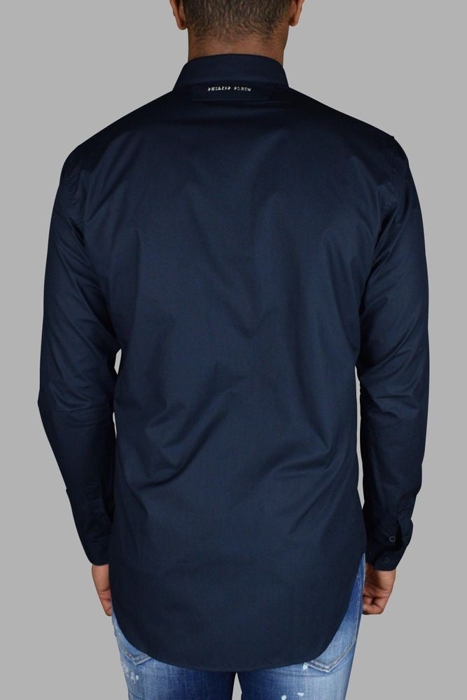 Philipp Plein Gold Cut Ls Skull Shirt