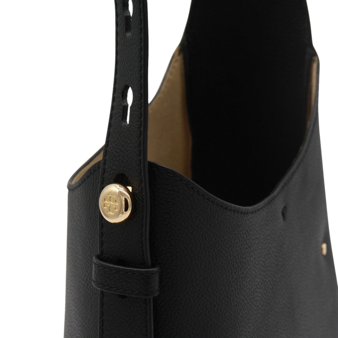 Tory Burch Black Shoulder Bag With  And Gold-Tone Accents