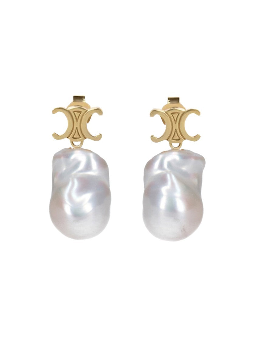 Céline "Les Perles Baroque" Earrings Gold-Tone