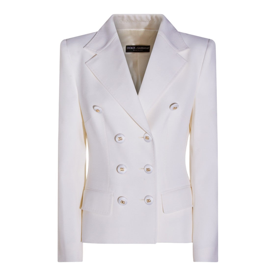 Dolce & Gabbana Classic White Structured Jacket With Timeless Appeal