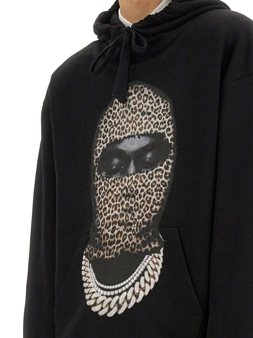 Ih Nom Uh Nit Leopard Mask Print Sweatshirt