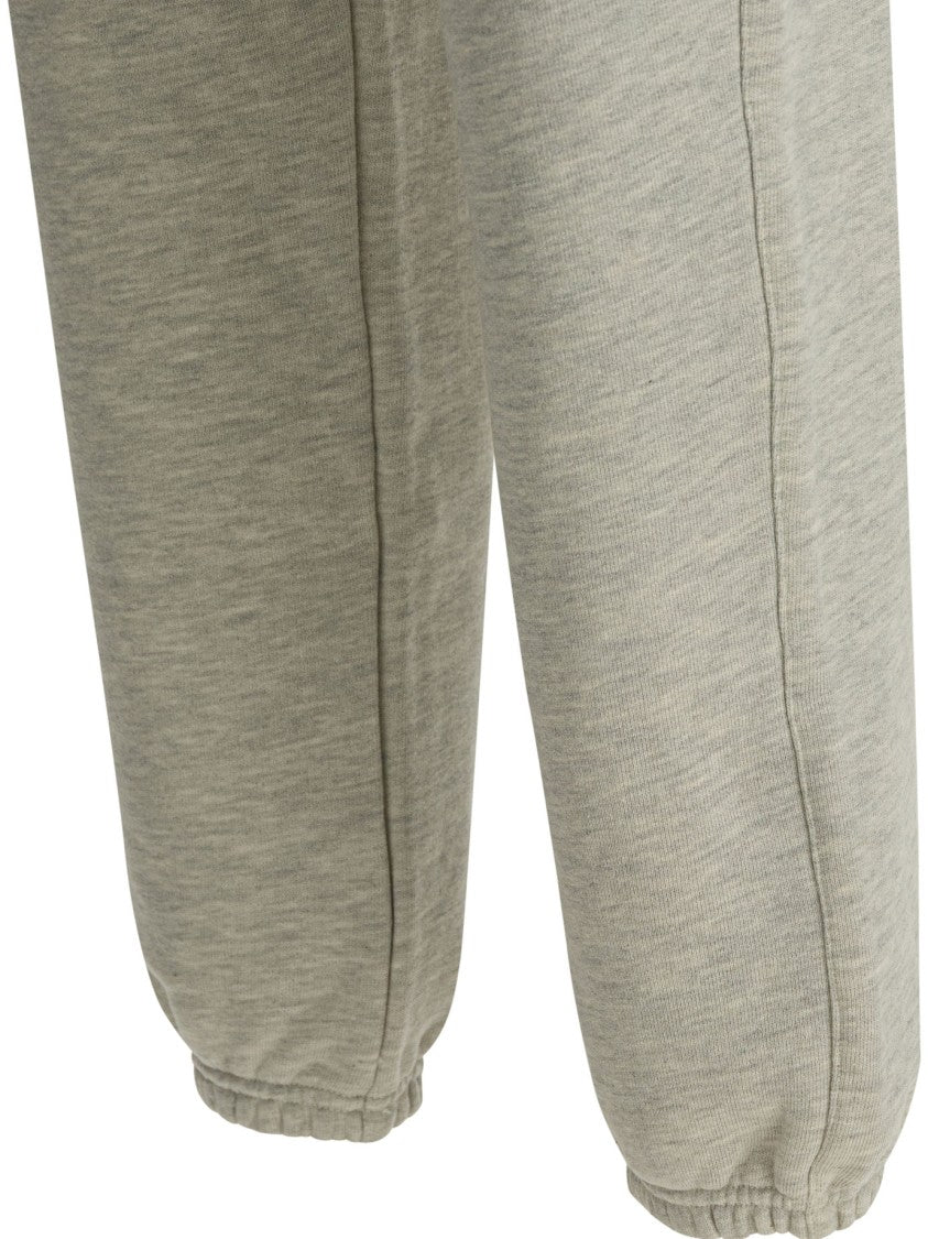 Autry Relaxed Fit Heathered Grey Trousers With Adjustable Waistband