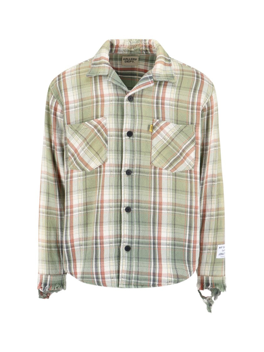 Gallery Dept. Green Plaid Cotton Casual Shirt