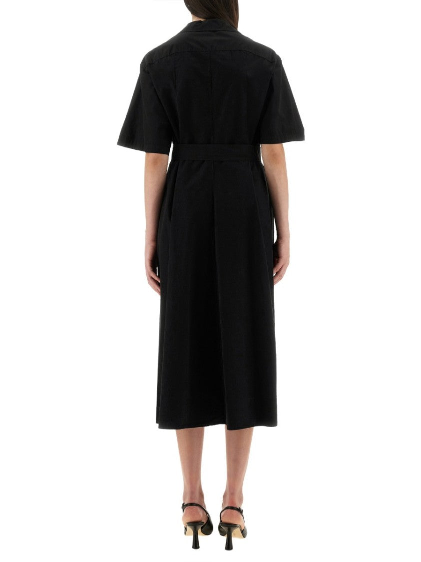 Aspesi Button-Down Midi Dress With Belted Waist