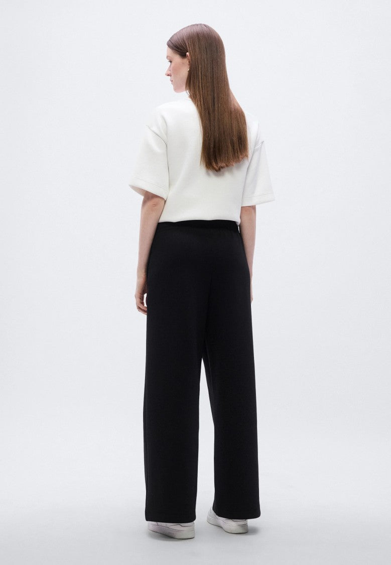 Lacoste High-Waisted Drawstring Wide-Leg Pants