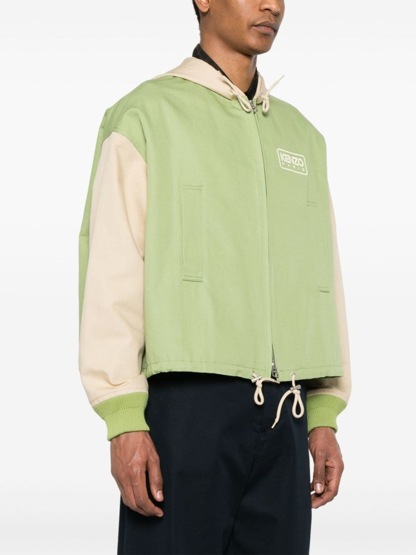Kenzo Avocado Green Front Toggle Zip Jacket