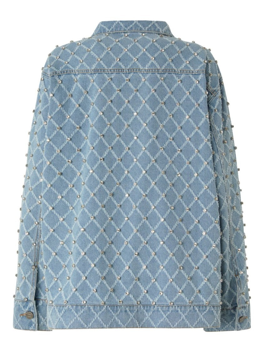 Pinko Diamond Quilted Denim Jacket