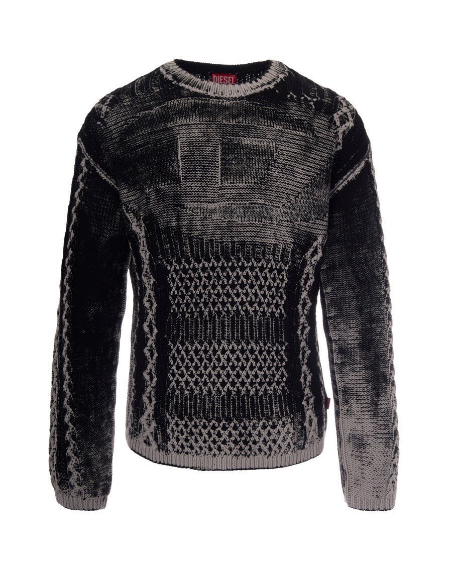 Diesel Cable Knit Cotton-Blend Pullover Sweater
