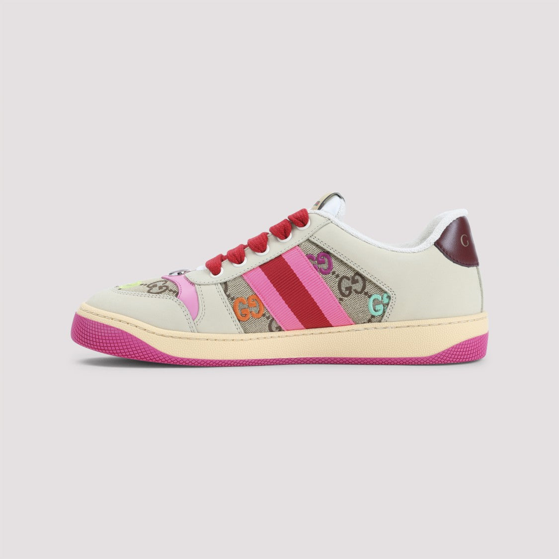 Gucci Low-Top Sneakers With Signature Pattern And Accent Details