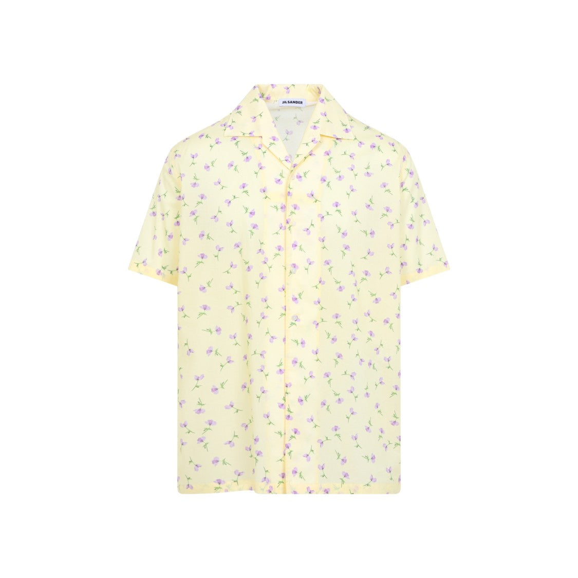 Jil Sander Short-Sleeve Floral Pattern Shirt